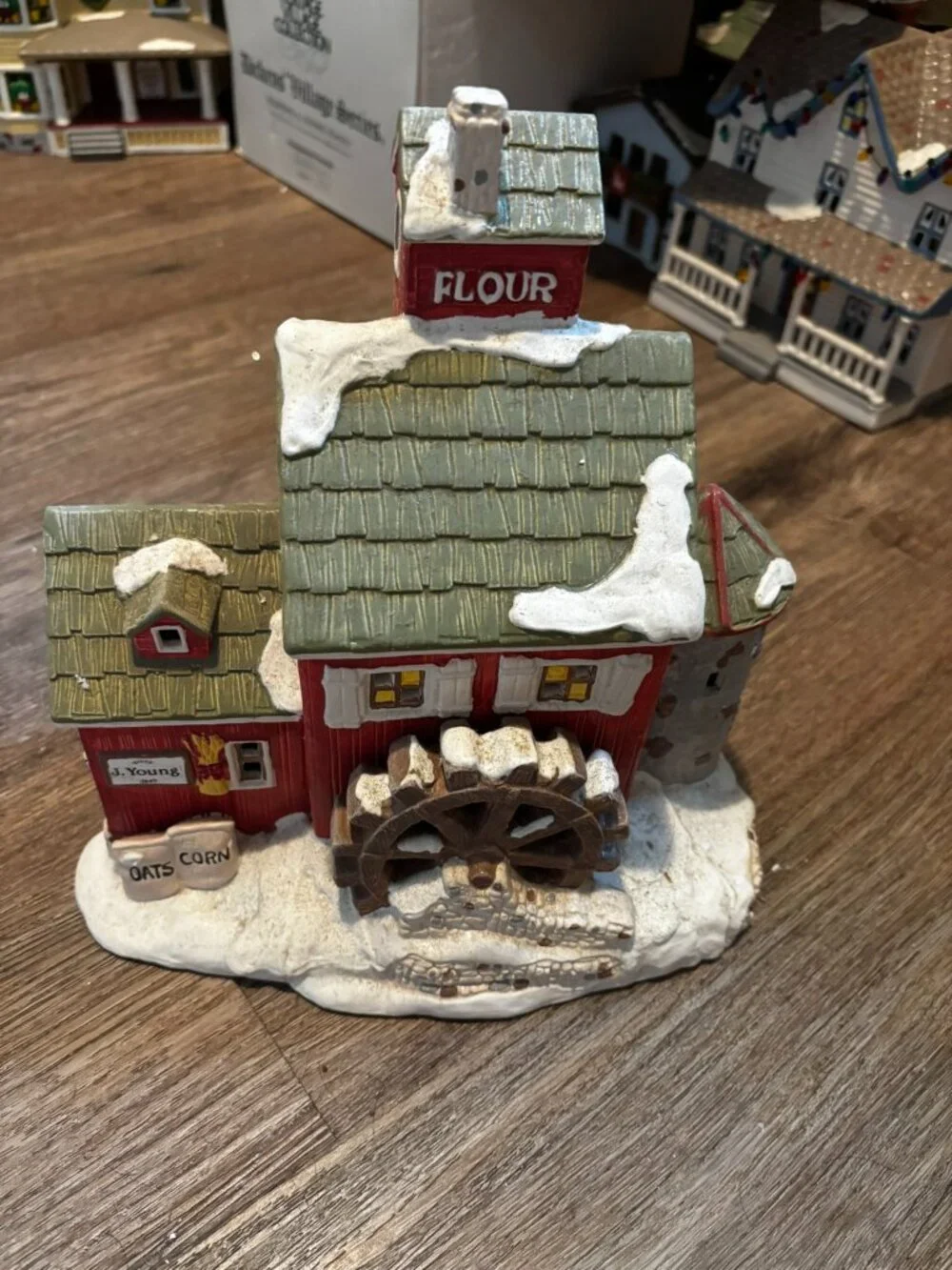 Department 56 Christmas village light up building J. Youngs Granary